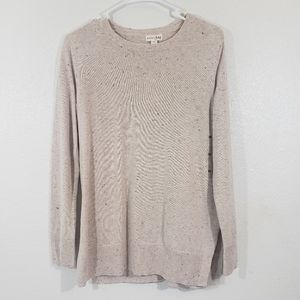 Maison Jules crew neck side slit sweater
